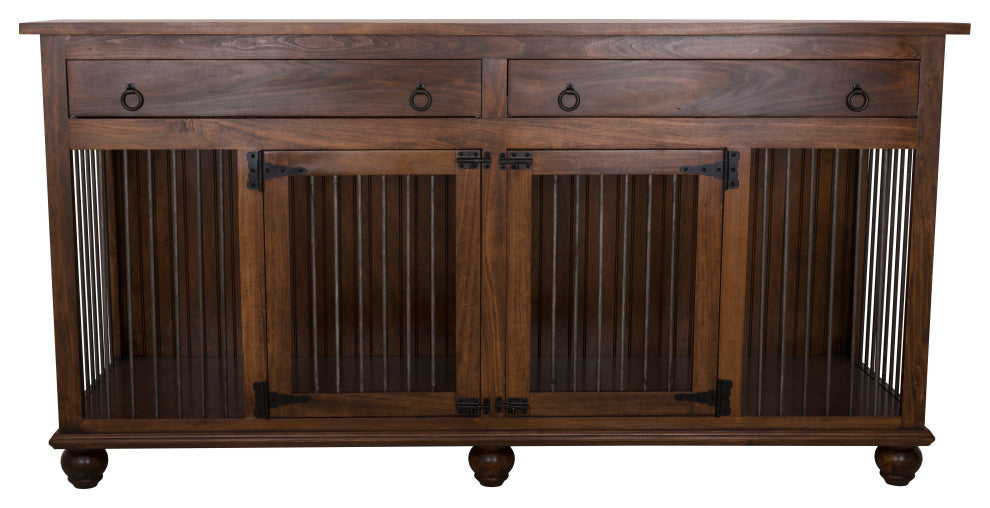 Small Dog Crate With Drawers, Havana Gold, Havana Gold Top