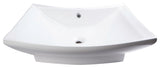 EAGO BA142 28" White Rectangular Porcelain Bathroom Sink with Overflow