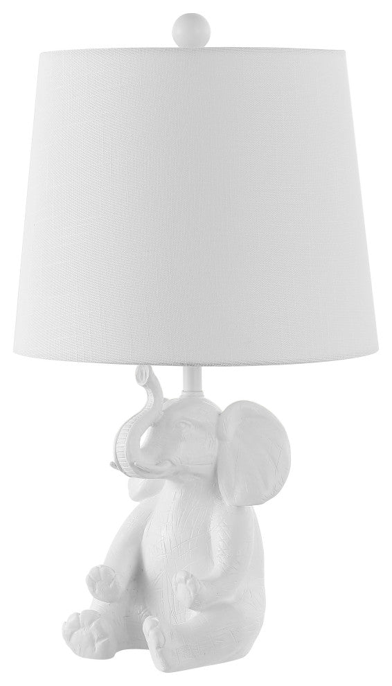 Modern Shabby Chic Resin/Iron Happy Elephant LED Kids'' Table Lamp, Phone Stan