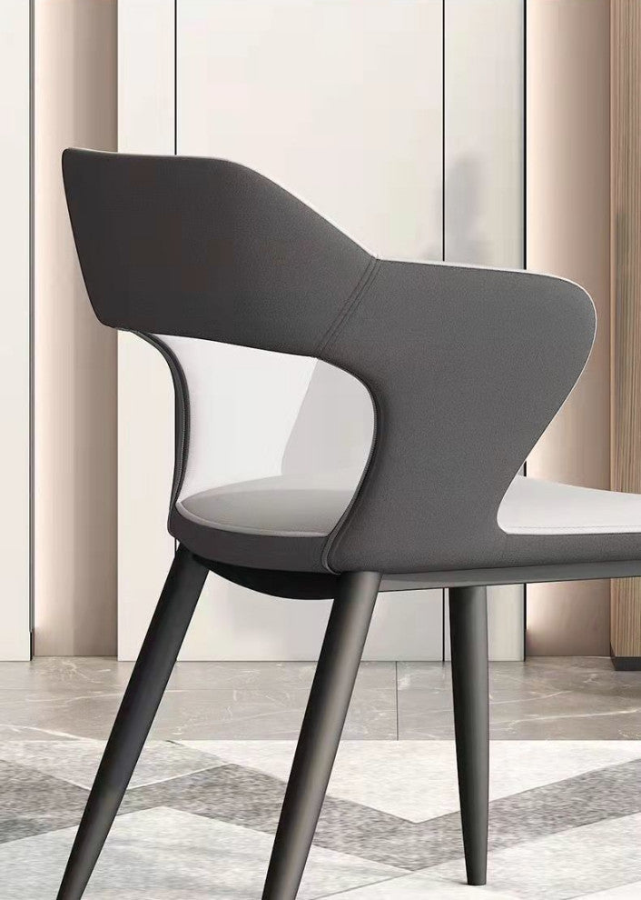 Modern Minimalist Red Backrest Desk Chair, Gray