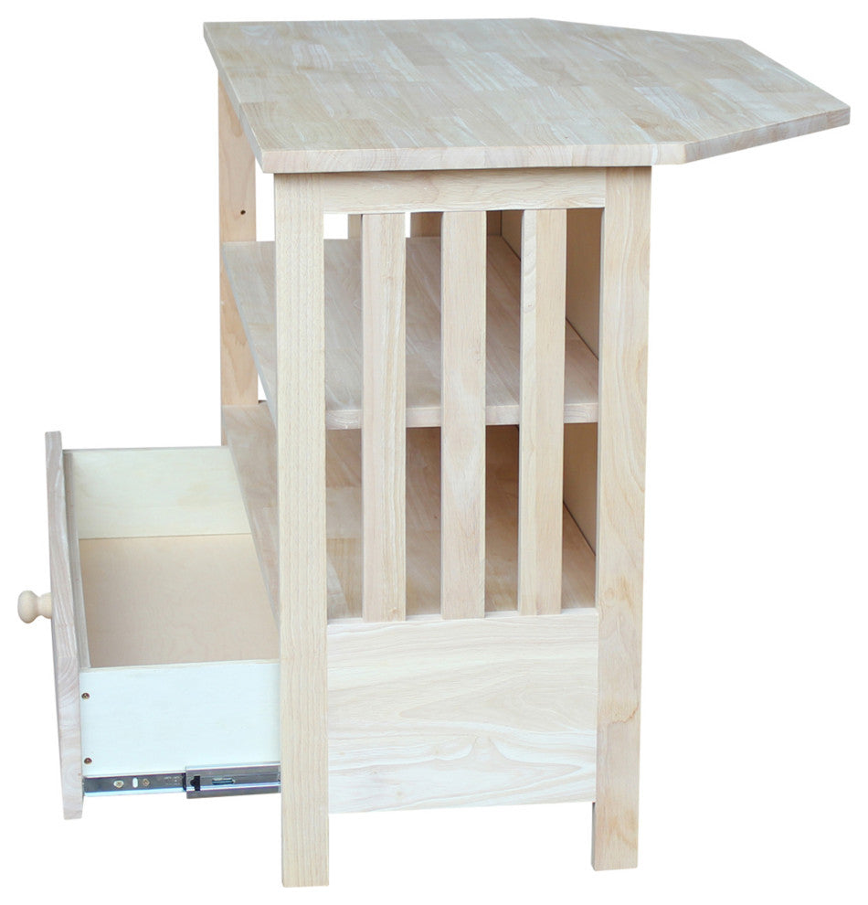 Mission Corner Entertainment / TV Stand, Unfinished