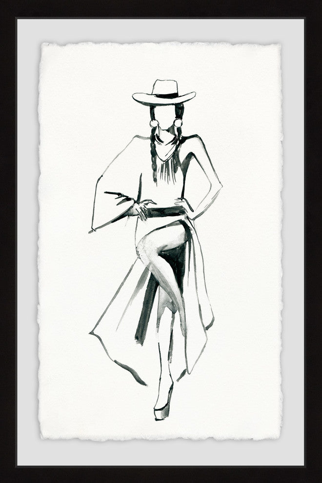 "Cowboy Fashion" Framed Painting Print, 16"x24"