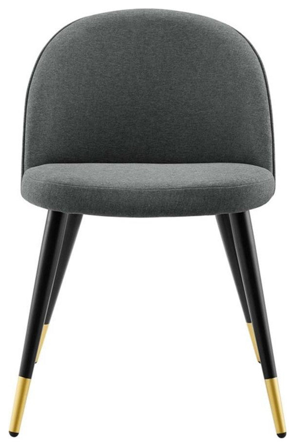 Cordial Upholstered Fabric Dining Chairs - Set of 2-Gray