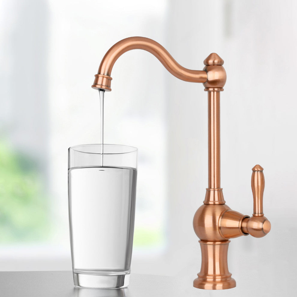 One-Handle Copper Drinking Water Filter Faucet Water Purifier Faucet, Copper