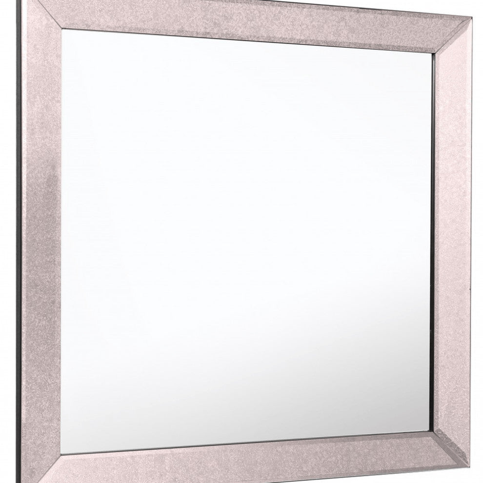 Gray Square Accent Glass Mirror