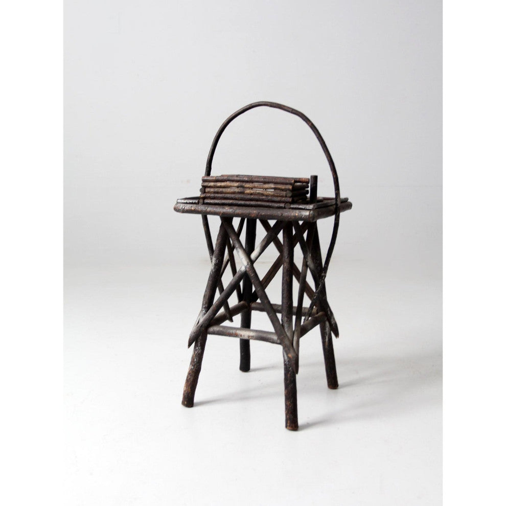 Consigned, Antique Adirondack Accent Table