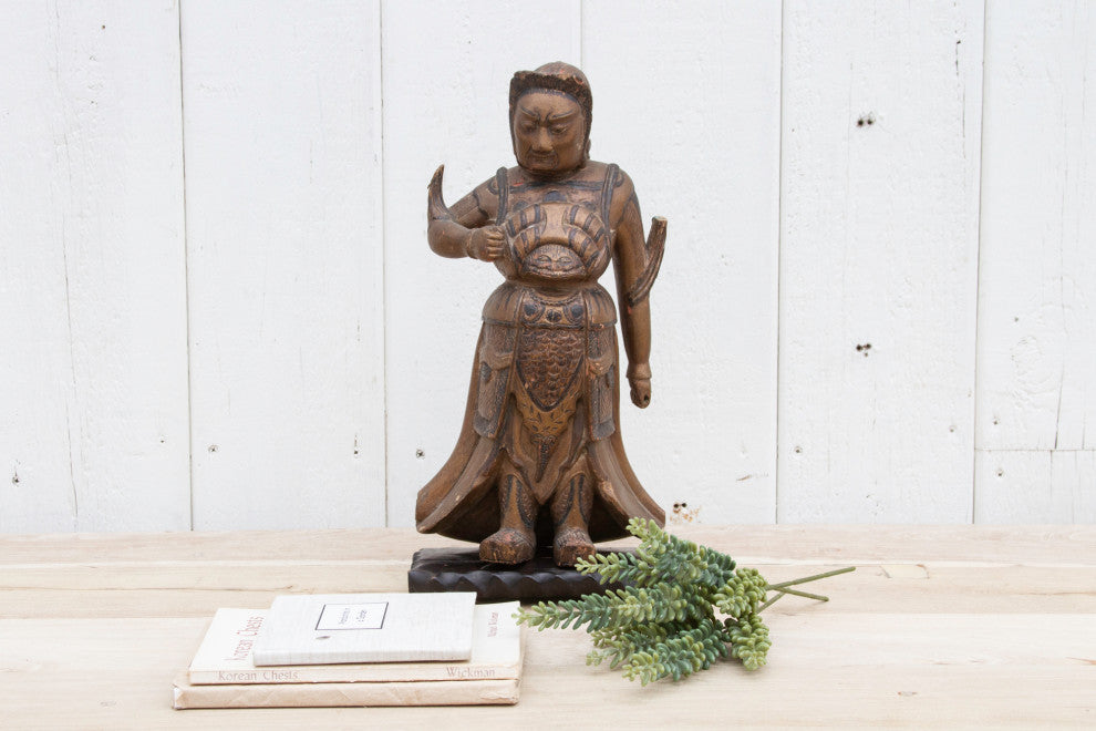 Vintage Carved Warrior Figure