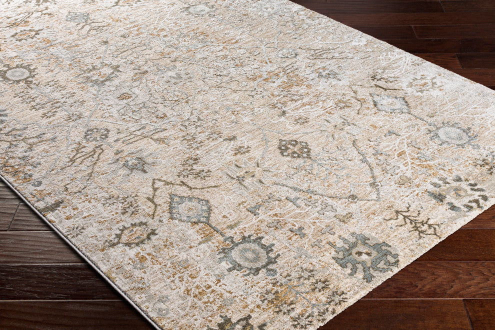 Brunswick BWK-2311 Traditional Beige/Olive 6'7" Round Area Rug