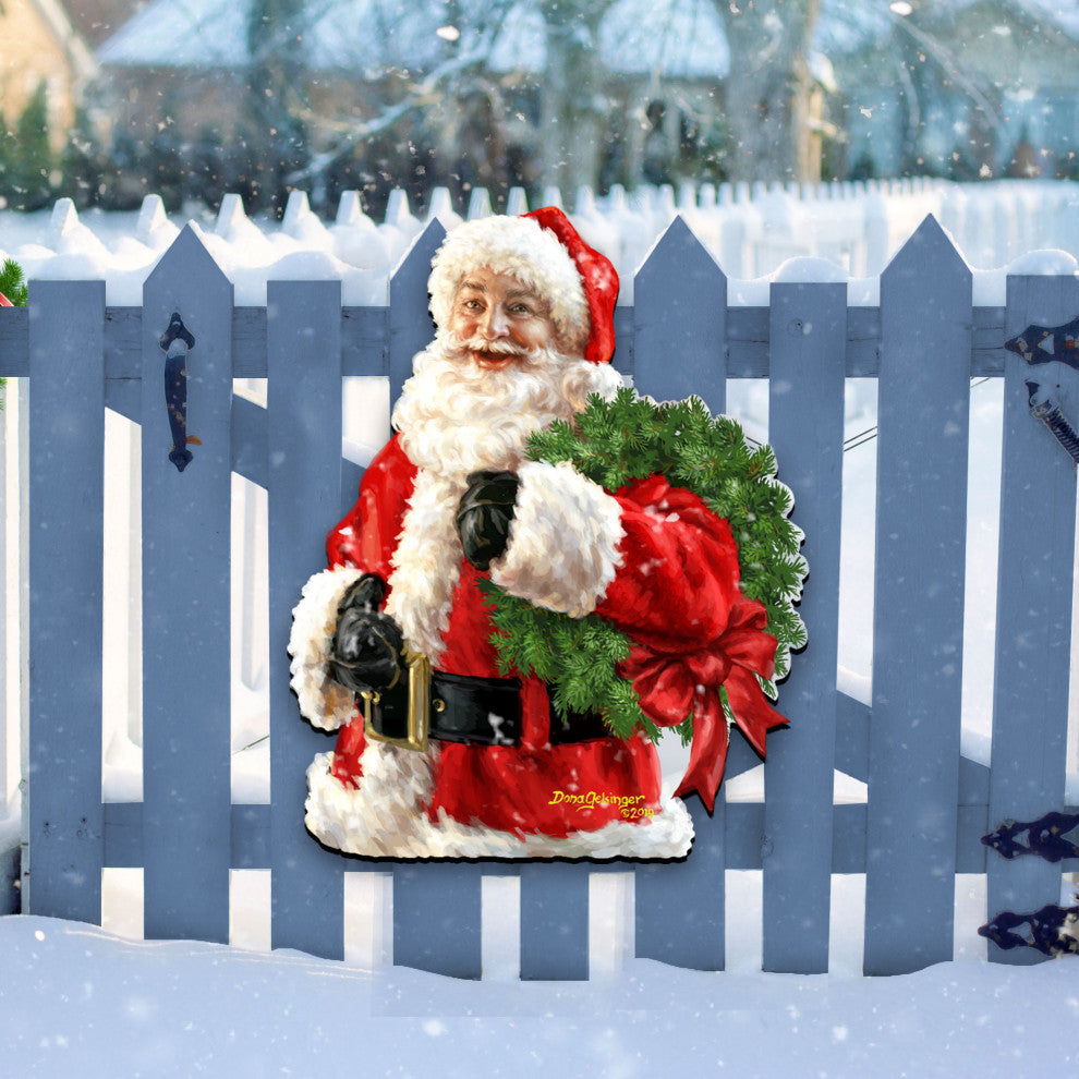 Santa Wreath Wooden Wreath