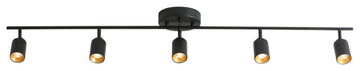 VidaLite Shura 5 Head LED Track Light, Black