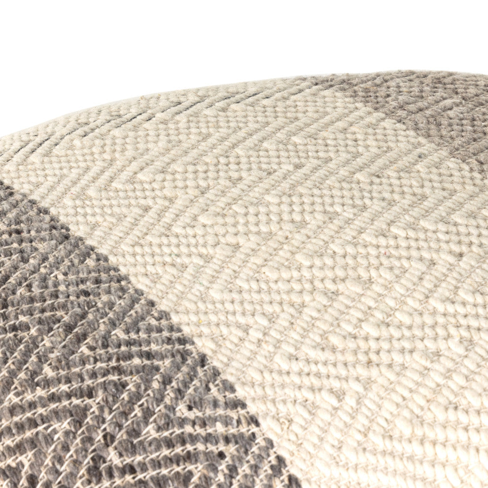 Color Block Floor Cushion-Brown, Cream