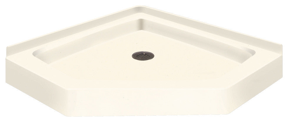 42"x42" Decor Solid Surface Shower Base, Moonlight