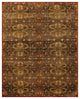 Weave & Wander Amzad Hand Knotted Wool Rug, Brown/Rust, 5'6"x8'6"