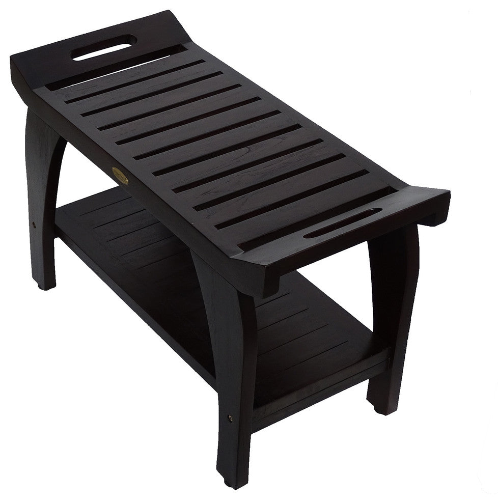 Tranquility Eastern Style Shower Bench With LiftAid Arms, 30"x18"
