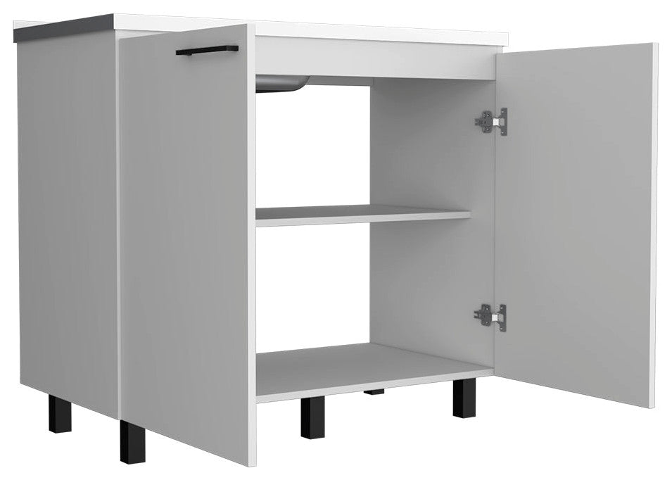 Utility Sink Cabinet Burwood, Kitchen, White