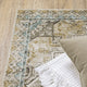 Vander Traditional Jewel Drop Gray/Blue Power-Loomed Area Rug, 6'7"x9'2"
