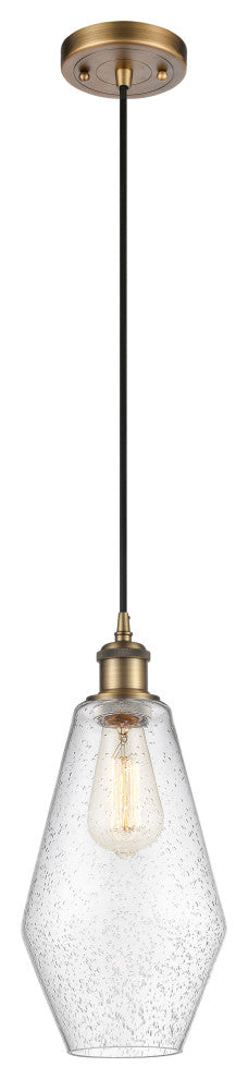Innovations 516-1P-BB-G654-7 1-Light Mini Pendant, Brushed Brass