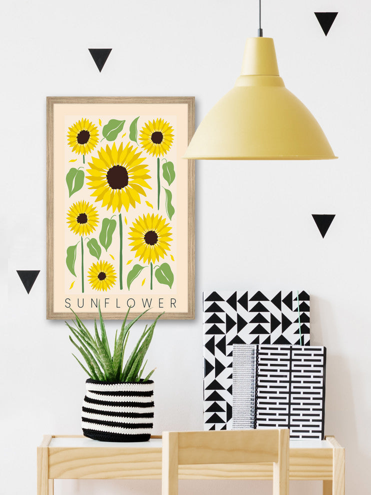 "Sunflowers Bloom" Framed Painting Print, 8x12