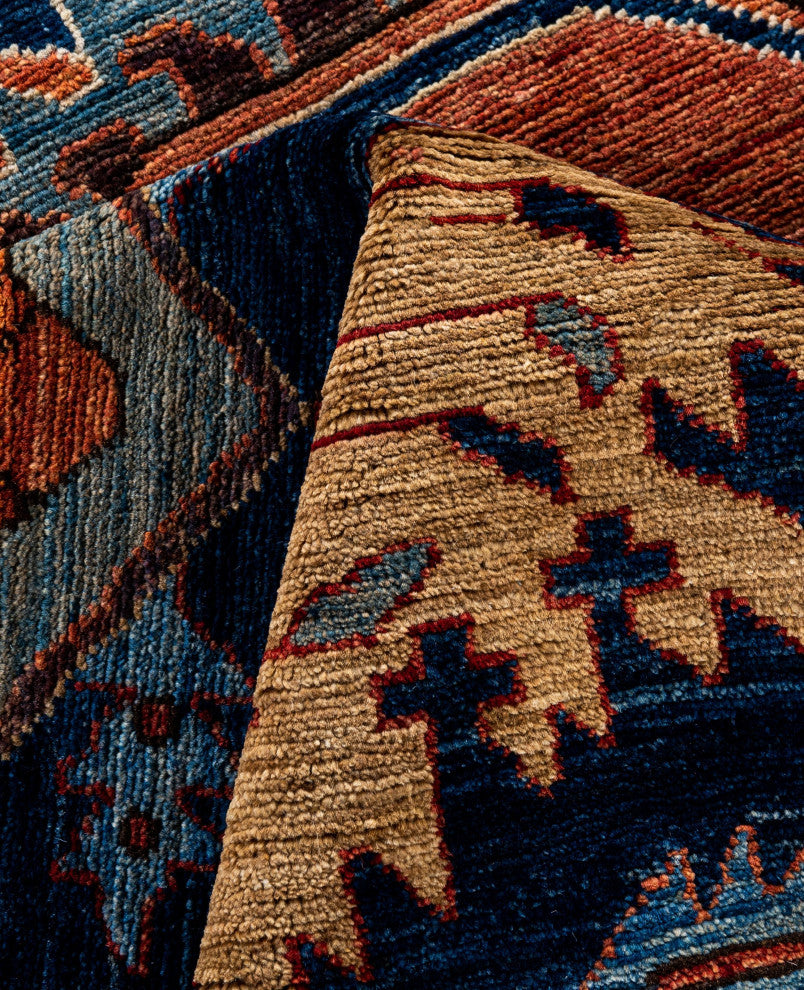 Serapi One-of-a-Kind Hand-Knotted Area Rug Blue, 8'11" x 11'9"