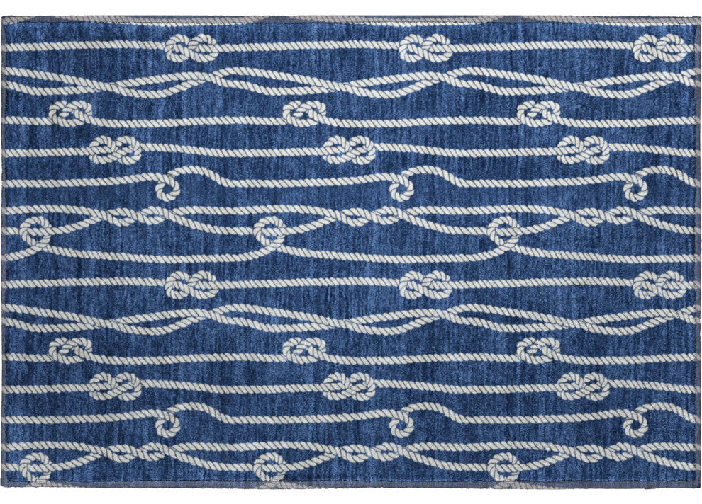 Addison Premium Washable Mayfield AMF152 Blue 1'8" x 2'6" Rug