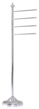 Floor Standing 4 Pivoting Swing Arm Towel Holder, Polished Chrome