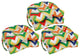 16" Polyester Outdoor U-Shaped Tufted Chair Cushions, Set of 6, Resort Garden