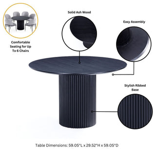 Manhattan Comfort 7-Piece Flor and Hathaway Dining