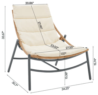 Manhattan Comfort 3-Piece Sunset Patio Conversation Set