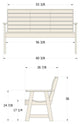 Riverside Garden Bench 5', Boathouse Red