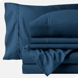 Bare Home 6-Piece Microfiber Sheet Set, Dark Blue, Full