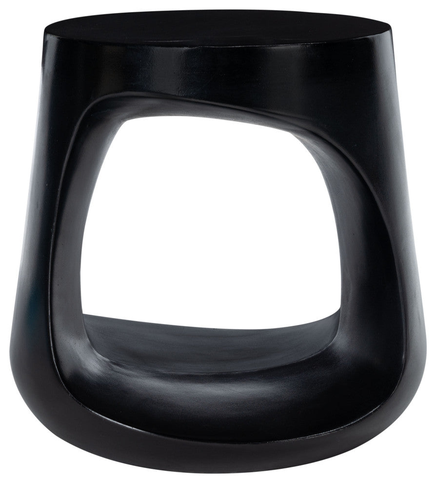 Safavieh Vikki Concrete Accent Stool, Black