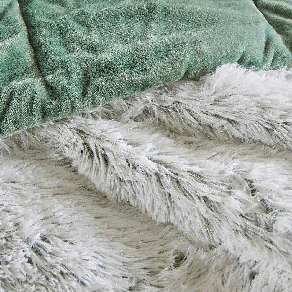 Intelligent Design Malea Shaggy Faux Fur Comforter Mini Set