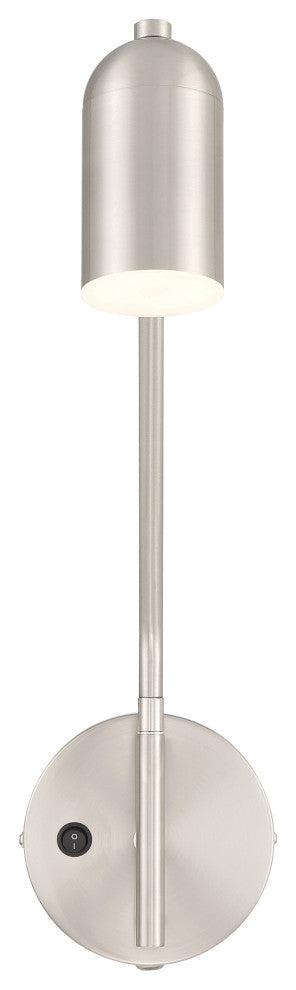 Aalto LED Reading Light, Dedicated LED, Brushed Steel
