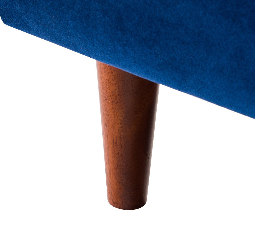 Como Navy Velvet Sectional LAF - Navy