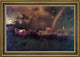 George Inness Shower on the Deleware River Framed Premium Canvas Print, 16"x24"
