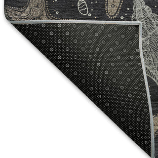 Addison Premium Washable Mayfield AMF183 Black 3' x 5' Rug