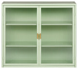 Gewnee 27.56"Glass Doors Modern Two-door Wall Cabinet