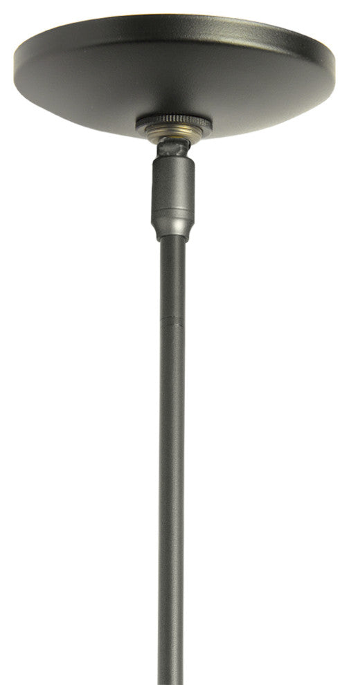 Axis Mini Pendant, Dark Smoke Finish, Opal Glass