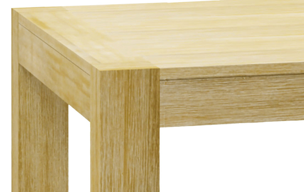 Indoor Hungaria Wire Brushed Wood Rectangular Dining Table