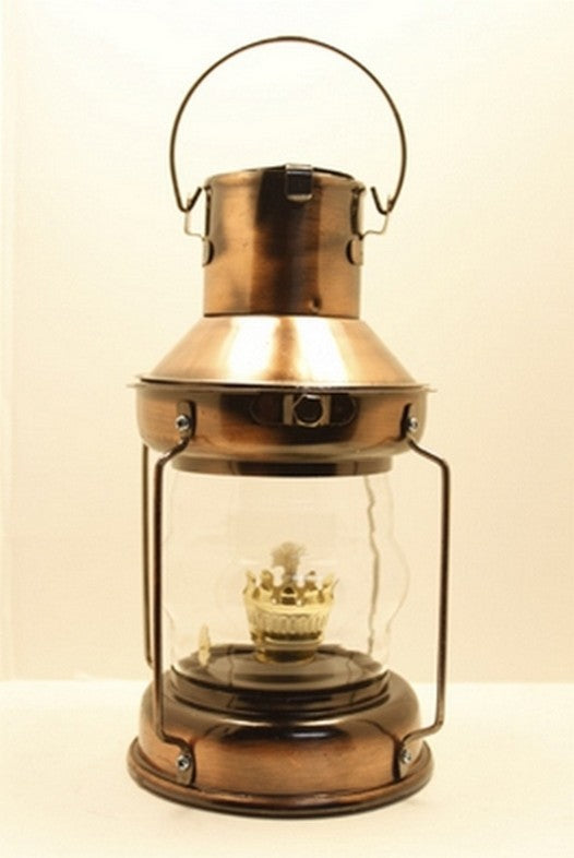 9.5" Copper Plated Anchor Oil Lantern