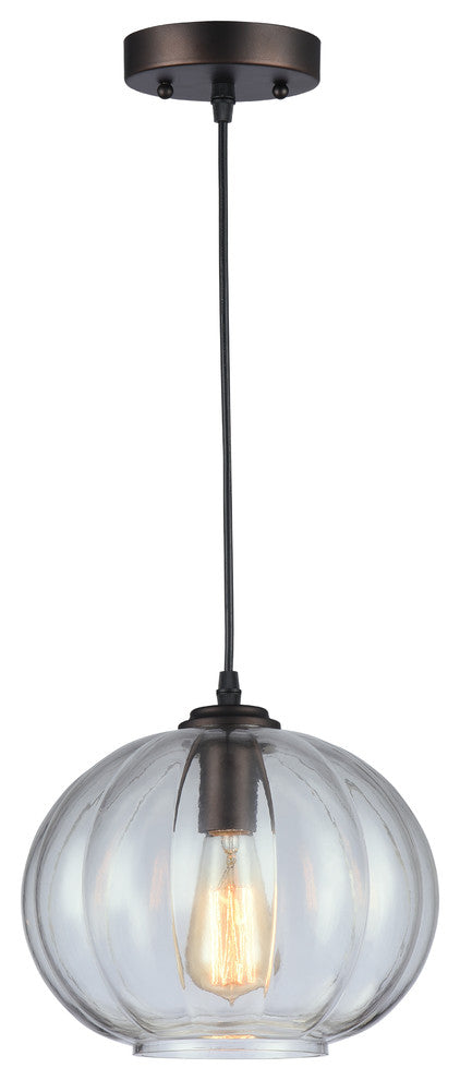 Chloe Lighting Cary Industrial Oil Rubbed Bronze 1 Light Ceiling Pendant