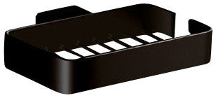 Wall Mounted Square Matte Black Wire Soap Holder