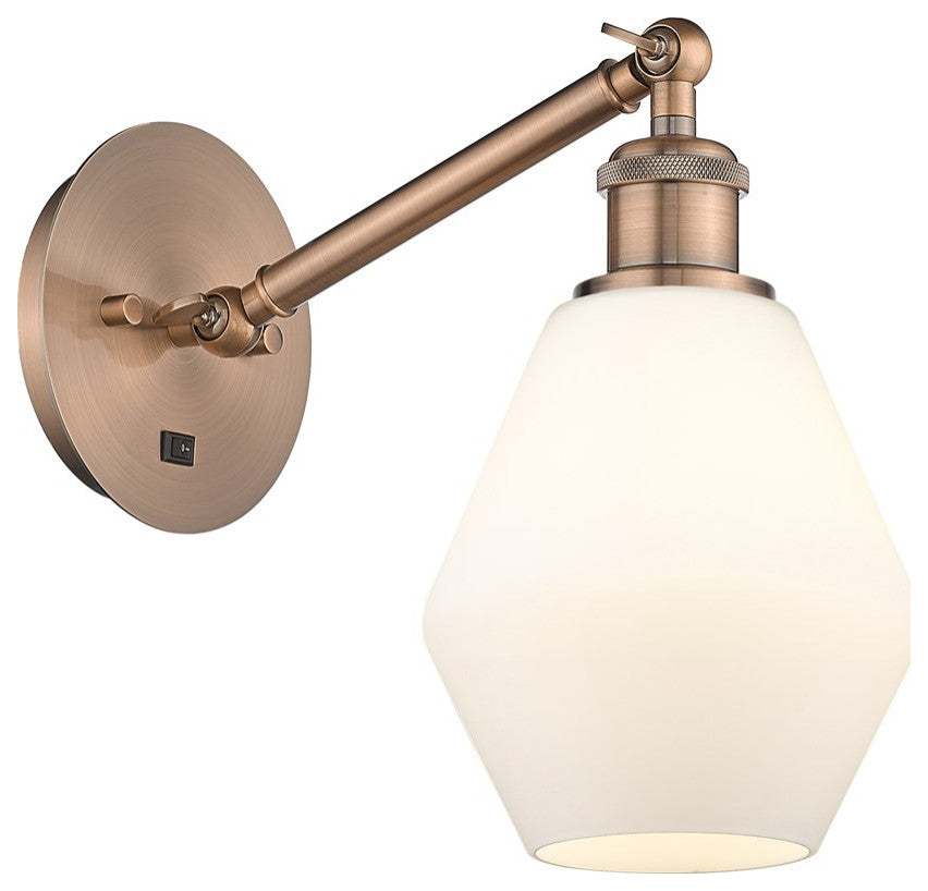Innovations 317-1W-AC-G651-6-LED 1-Light Sconce, Antique Copper