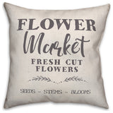 Flower Market 18x18 Spun Poly Pillow