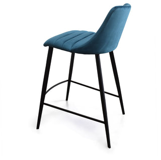 Archie Counter Stools, Blue Velvet, Set of 2
