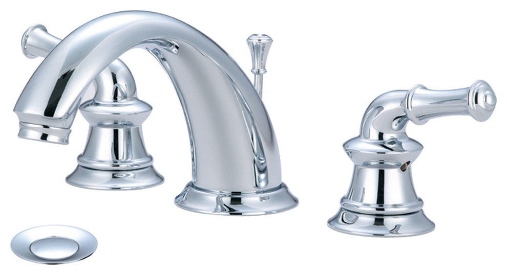Del Mar Two Handle Bathroom Widespread Faucet, Polished Chrome