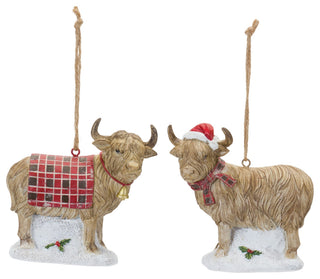 Highland Cow Ornament, 6-Piece Set