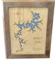 Beaver Lake, Arkansas-Wood Lake Map, Small Framed
