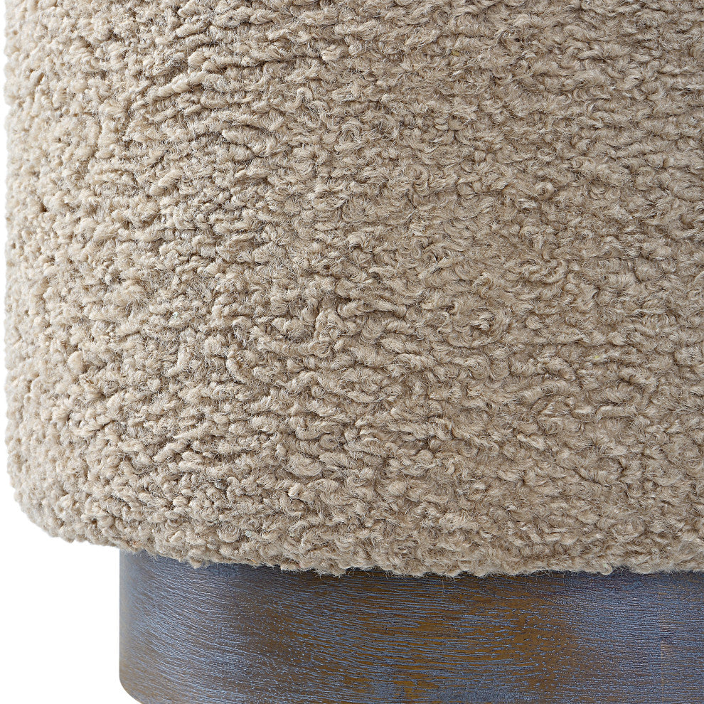 Uttermost 23714 Avila Latte Round Ottoman