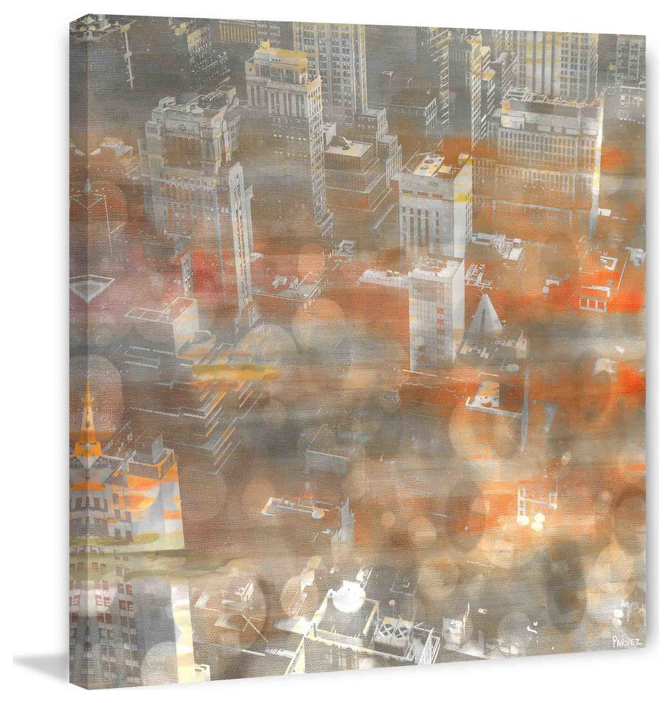"Rooftops" Print on Canvas, 40"x40"